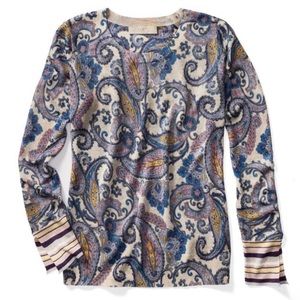 LOFT Lightweight Paisley Sweater